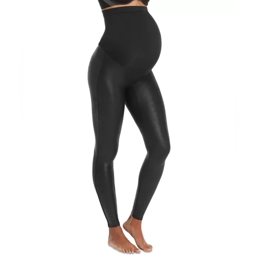 Spanx Mama Maternity Faux Leather Leggings- 2X